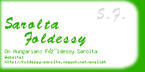 sarolta foldessy business card